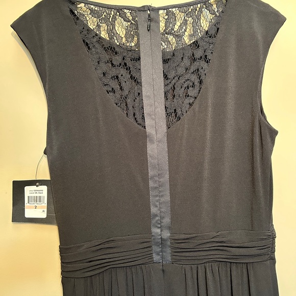 Ellen Tracy Black Long Dress with Gold/Silver Beading (Size 2) NWT - Picture 4 of 6